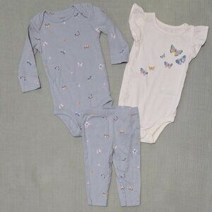 Easter Butterfly 3 Piece Matching Set, size 6 month, NWB